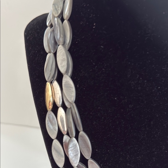 New Chico’s Elegant Multi-Strand Silver and Gold Necklace - Picture 3 of 10
